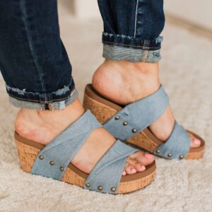 Classic Denim Wedges